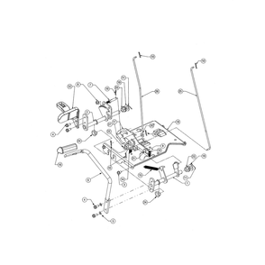 Pedal Assembly Diagram and Parts List for 13AP11CP756  Cub Cadet Lawn Tractor